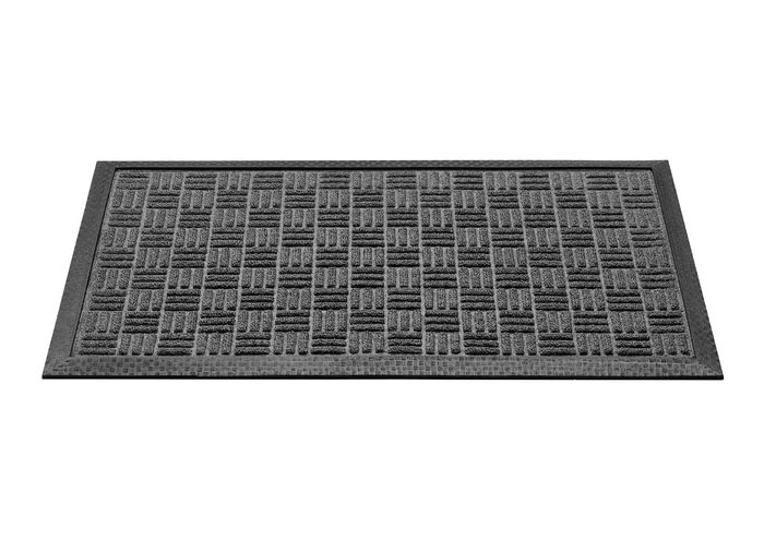 Fussmatte mit rutschhemmender Gummi-R&uuml;ckseite ANTHRAZIT