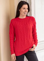 Pullover mit nachhaltig recycelter Baumwolle ROT