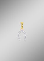 Hufeisen-Anhänger mit 10 Diamanten 