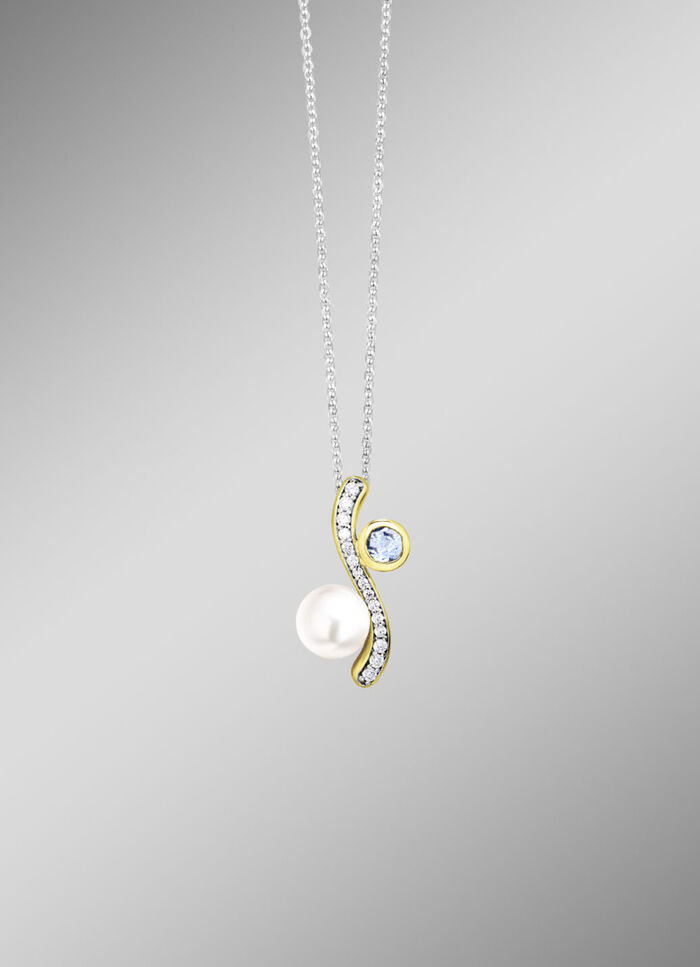 Strahlende Schönheit – Anhänger aus Silber mit edler Vergoldung 