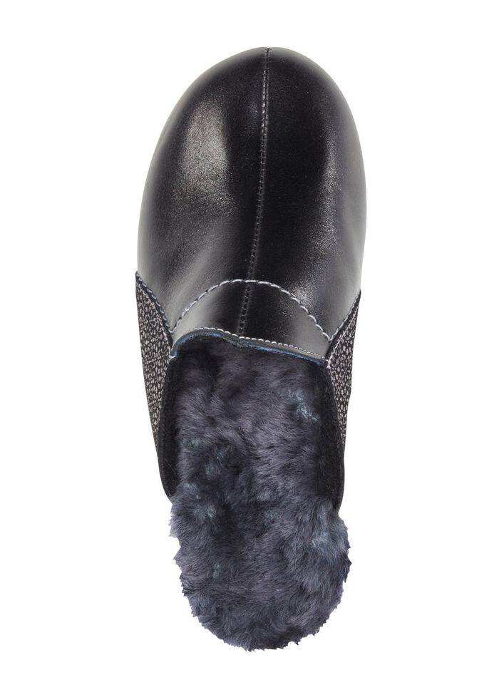 ELENA EDEN Pantoffel aus Kalb-Nappaleder SCHWARZ