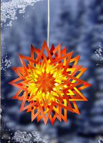 Beleuchteter Fensterstern mit Schnurzwischenschalter 