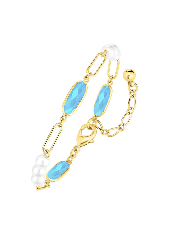 Schmuckset, 3-teilig, aus Messing mit Kristallsteinen 