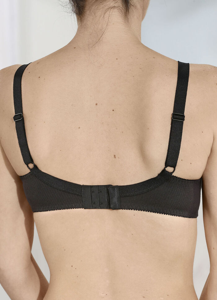 Naturana Zweierpack  BH mit dekorativem Spitzenband in den Cups 1X SCHWARZ, 1X WEISS