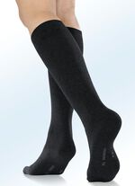 Sechserpack Kniestrümpfe mit Komfortbund 2X SCHWARZ, 2X MARINE, 2X ANTHRAZIT MELIERT