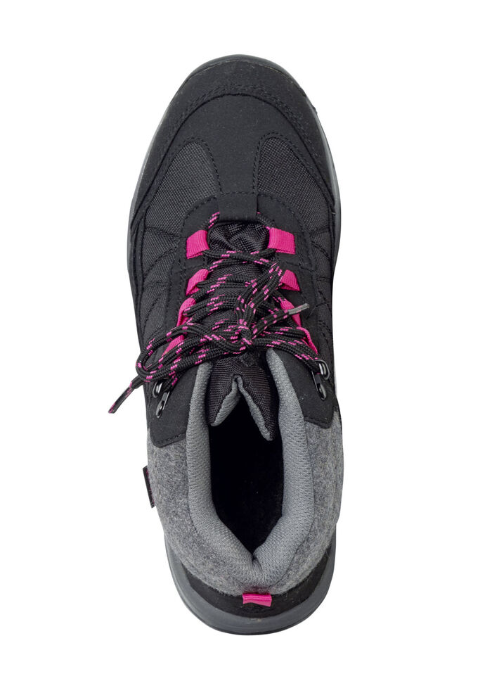 Schnür-Bootie mit Klimamembrane SCHWARZ-GRAU-PINK