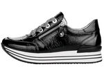 Remonte Sneaker mit effektvoller Schn&uuml;rung SCHWARZ
