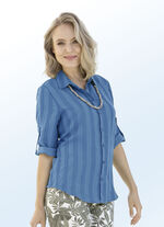 Kombistarke Bluse mit Hemdkragen JEANSBLAU