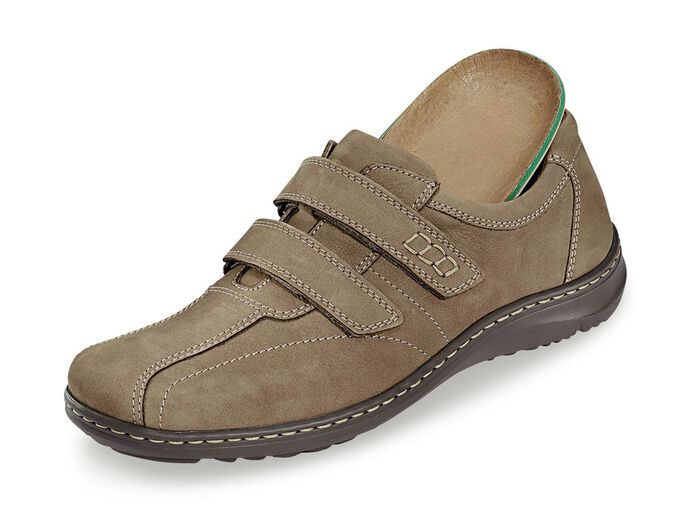 Waldl&auml;ufer, bequeme Herrn-Slipper, Weite H, mit herausnehmbarem Fussbett TABAKBRAUN