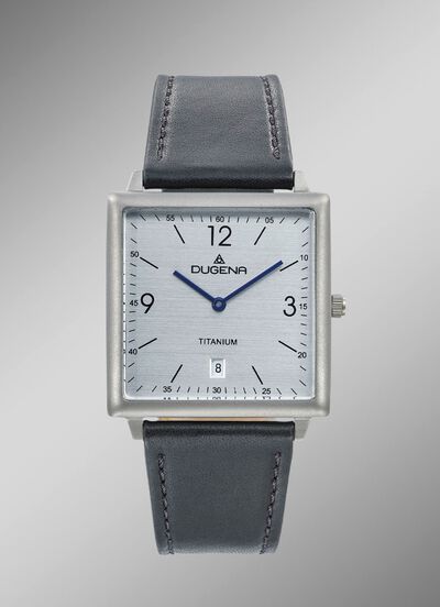 Dugena-Quartz-Herrenuhr mit Titangeh&auml;use 