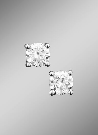 Ohrstecker in Weissgold mit Brillant  