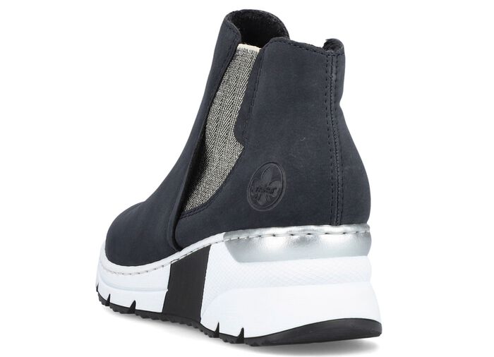 Rieker, modische Damen-Boots, Weite G, mit Reissverschluss DUNKELBLAU