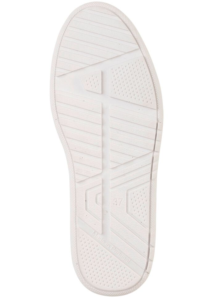 ELENA EDEN Schn&uuml;rschuh mit Velour-Besatz NATURWEISS