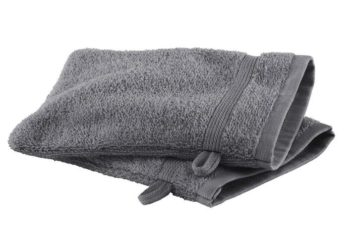 Kuschelige Frottier-Serie mit Bord&uuml;re ANTHRAZIT