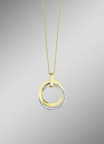 Zeitlose Eleganz: Anhänger mit synth. Zirkonia und Ankerkette 