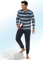 Zweierpack Pyjamas mit Knopfleiste und garngef&auml;rbtem Ringeldessin 