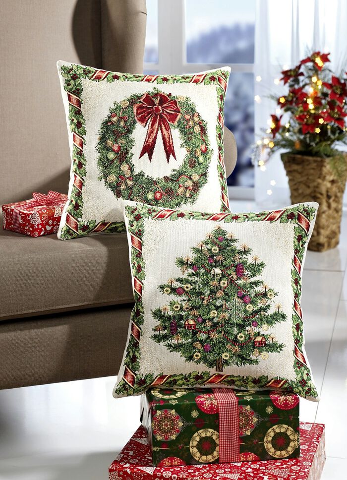Kissenbez&uuml;ge, 2er-Set, &laquo;Tannenbaum&raquo; 