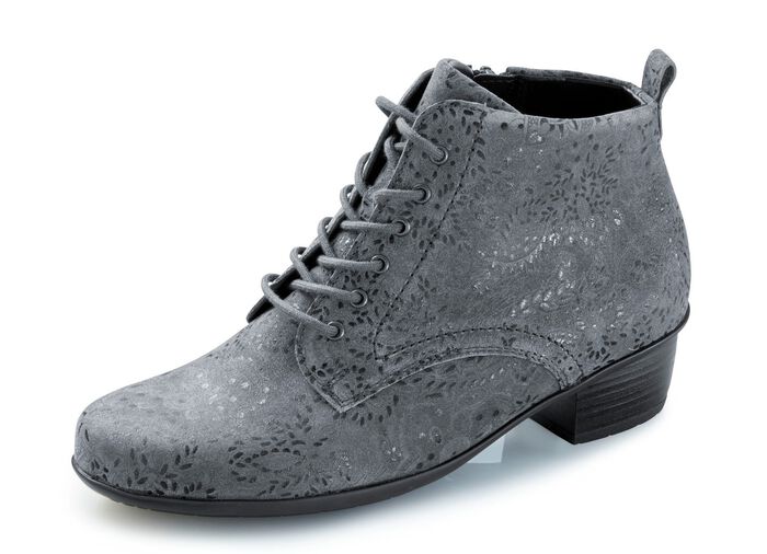 Waldl&auml;ufer Schn&uuml;r-Stiefelette mit floraler Pr&auml;gung 
