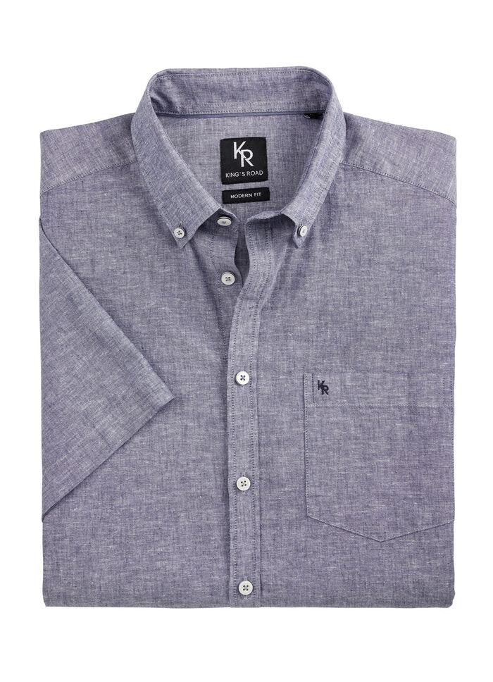 &laquo;King's Road&raquo;-Hemd mit Button-Down-Kragen in 4 Farben DUNKELBLAU MELIERT