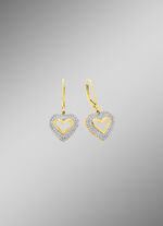 Herz-Ohrringe mit Brillanten 