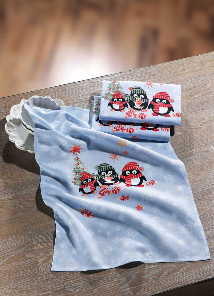 Geschirrtücher mit Pinguine, 3er-Set 