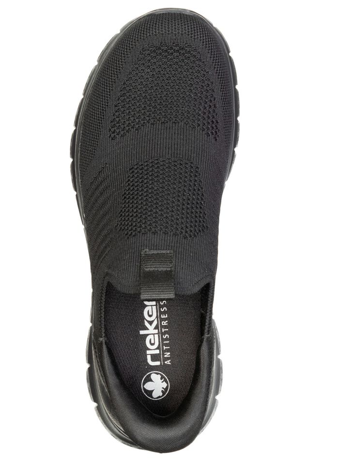 Rieker, leichte Herren-Slipper, mit verst&auml;rkter Hinterkappe SCHWARZ