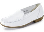 Waldläufer Mokassin-Slipper aus edlem Rind-Nappaleder WEISS