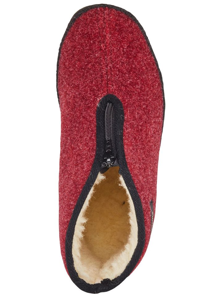 Atmungsaktive Damen-Hausschuhe, mit Reissverschluss 