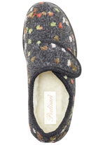 Hausschuh mit anatomisch geformtem Fussbett GRAU-BUNT