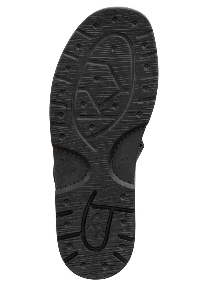 Bequeme Herren-Sandalen, Weite K, mit anatomisch geformtem Fussbett SCHWARZ