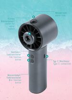 Wasserventilator Lady Air Cooler  ANTHRAZIT