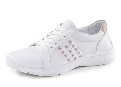 Andrea Conti Schn&uuml;rschuh aus Nappaleder mit Kontrastdurchz&uuml;gen 