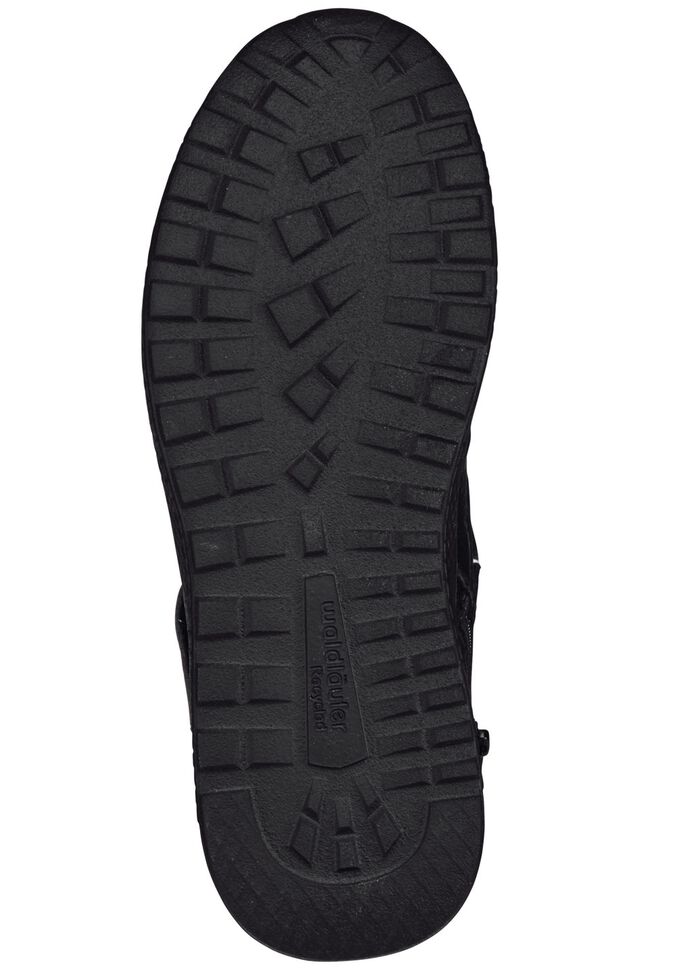 Waldl&auml;ufer, bequeme Damen-Stiefeletten, Weite H, mit herausnehmbarem Fussbett SCHWARZ-ROT