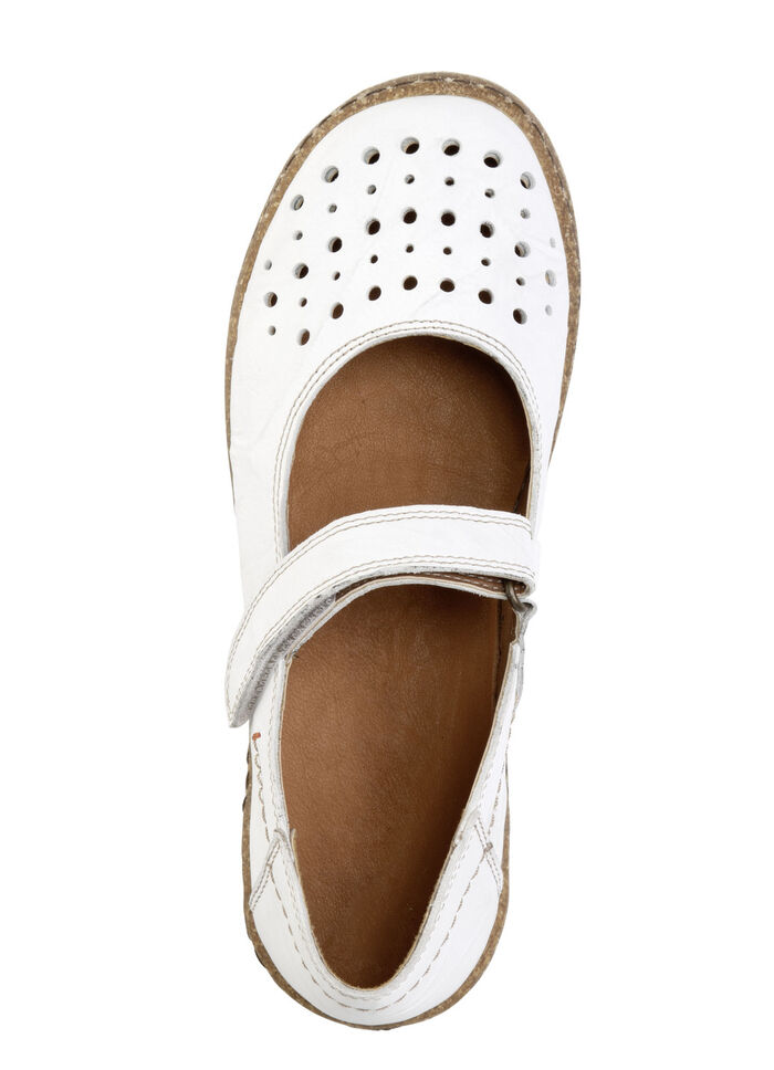 ELENA EDEN Slipper aus schattiertem Nappaleder WEISS