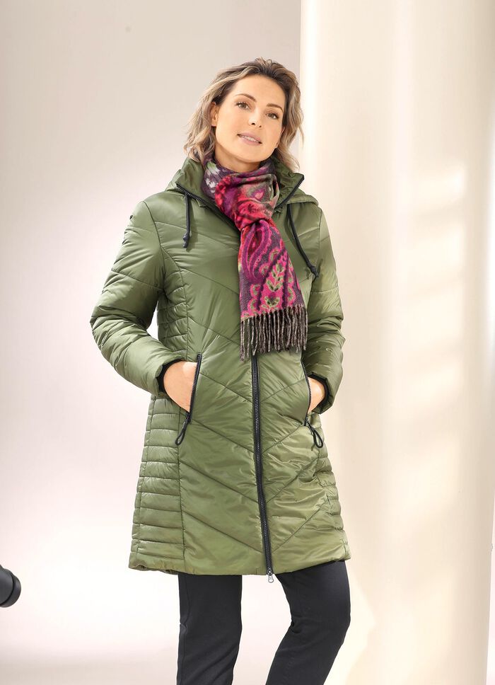 Kurzmantel mit 2-Wege-Rei&szlig;verschluss KHAKI