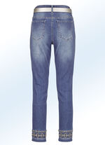 Jeans mit aufwendigen Stickereien JEANSBLAU
