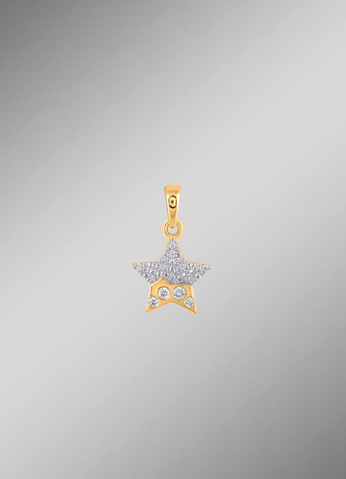 Stern-Anh&auml;nger mit 20 Brillanten 