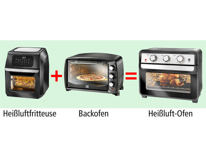 Heissluft-Ofen – Ersetzt Backofen und Fritteuse 