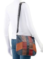 Tasche aus weichem Synthetikmaterial JEANS-BUNT