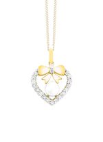 Anh&auml;nger mit 19 Brillanten und S&uuml;sswasser-Zuchtperle 