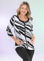 Shirtjacke mit durchgehendem Reissverschluss  