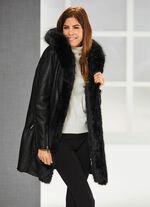 Longjacke mit Kroko-Dessin 