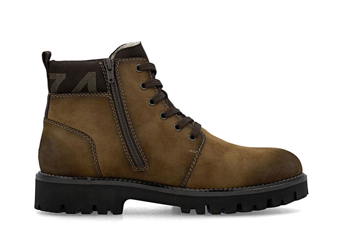 Rieker, gefütterte Herren-Boots, Winterschuhe, Weite H, mit Reissverschluss COGNAC