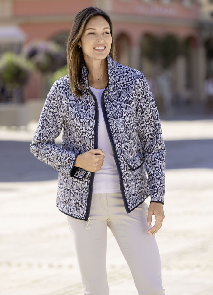 Funktions-Wendejacke mit Reptildessin 