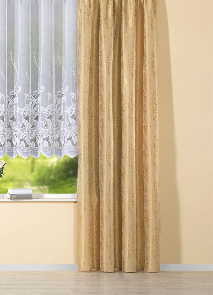 Dekoschal mit Blatt-Musterung, verschiedene Farben GOLD