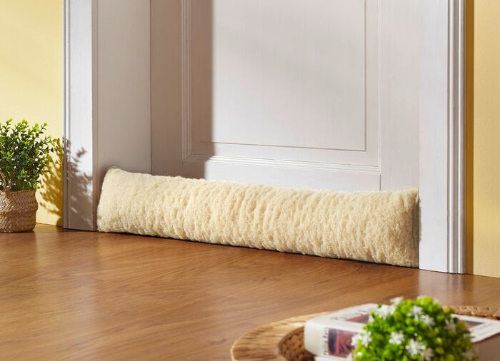 Zugluftstopper aus reiner Schurwolle 