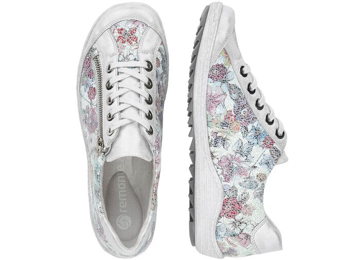 Remonte, elegante Damen-Sneaker, Weite G, mit Reissverschluss SILBER-BUNT