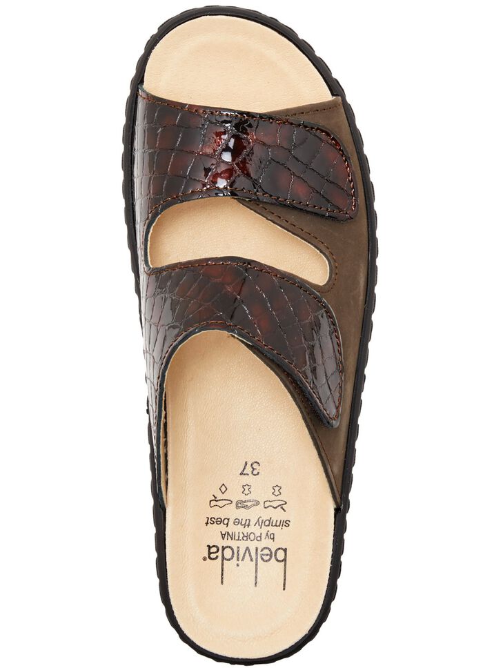 ELENA EDEN, bequeme Damen-Pantoletten, Weite H, mit herausnehmbarem Fussbett 