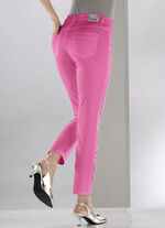 Edel-Jeans mit effektvollen Strasssteinen PINK