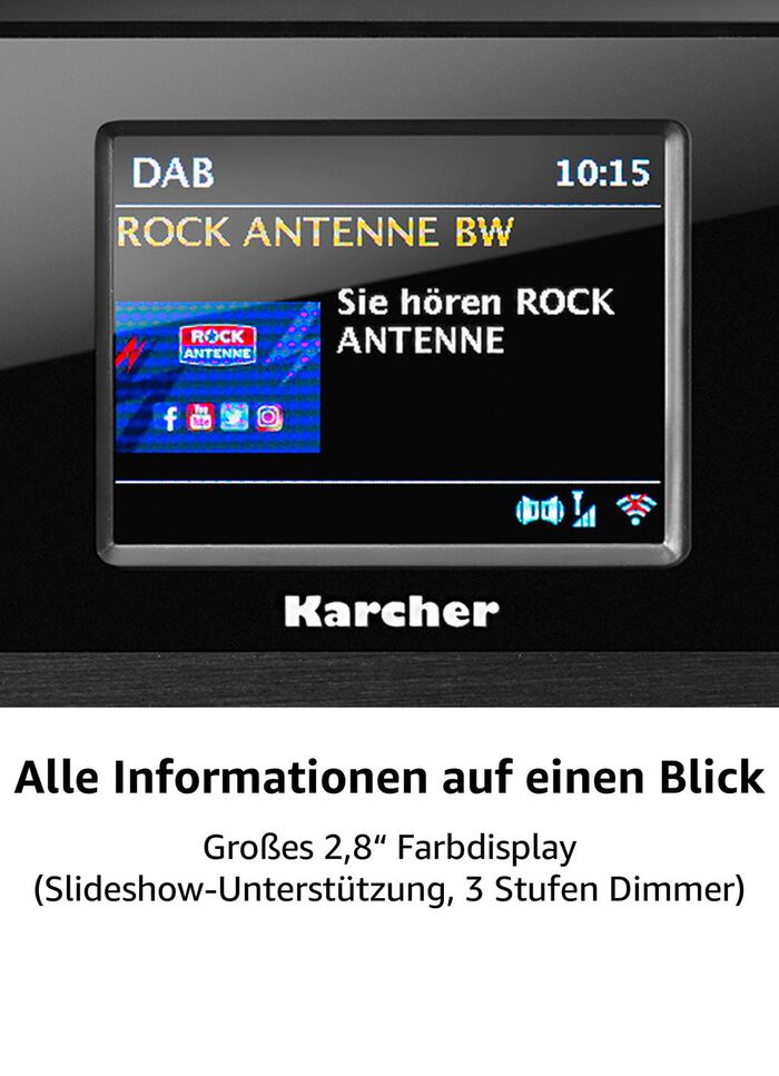&laquo;Karcher&raquo; Internetradio mit CD-Spieler 